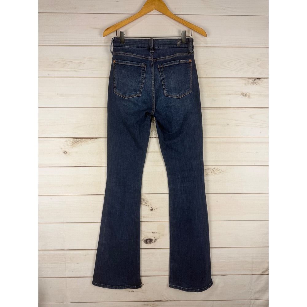 7 For All Mankind Jeans Womens 26 High Waist Ali Flare Jeans Dark Wash - Picture 2 of 11